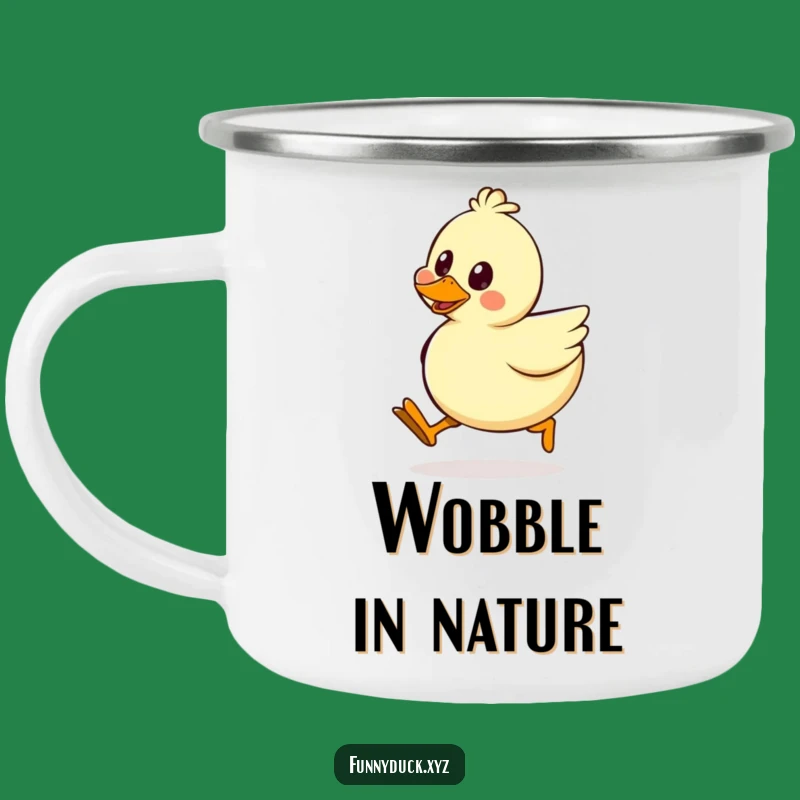 Funny Kawaii Duck Silly Walk Camping Mug: Hilarious Outdoor Drinkware, Perfect Gag Gift for Hikers