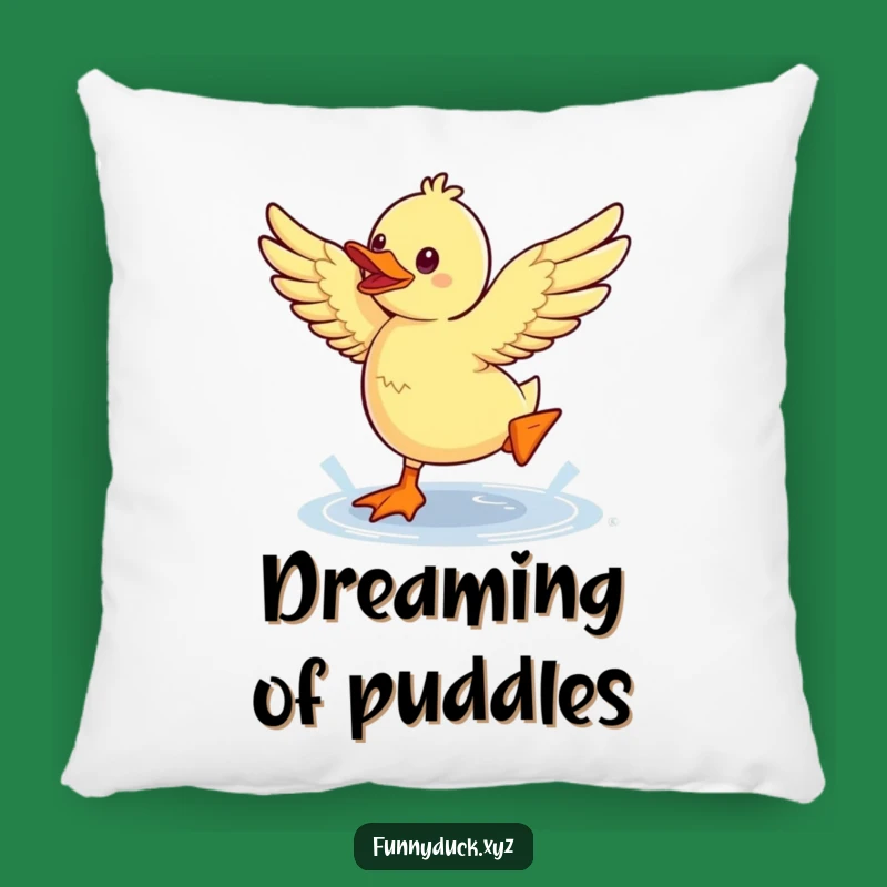 Funny Kawaii Duck Puddle Jump Pillow: Soft Comfort & Playful Accent, Ideal Funny Gift