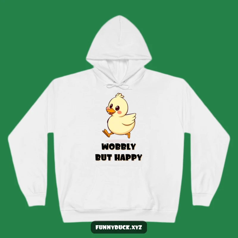 Funny Kawaii Duck Silly Walk Hoodie: Cozy and Hilarious Duck Apparel, Perfect Gag Gift for Cold Days