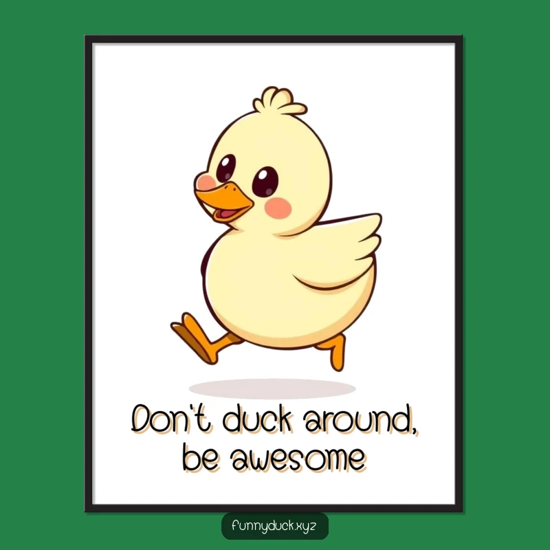 Free Printable Funny Duck Wall Art: Silly Walk Wobble Humorous Home Decor!